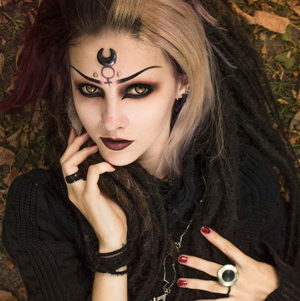 MesmerEyez - Twilight Bella Halloween farbige Kontaktlinsen - Orange/Schwarz